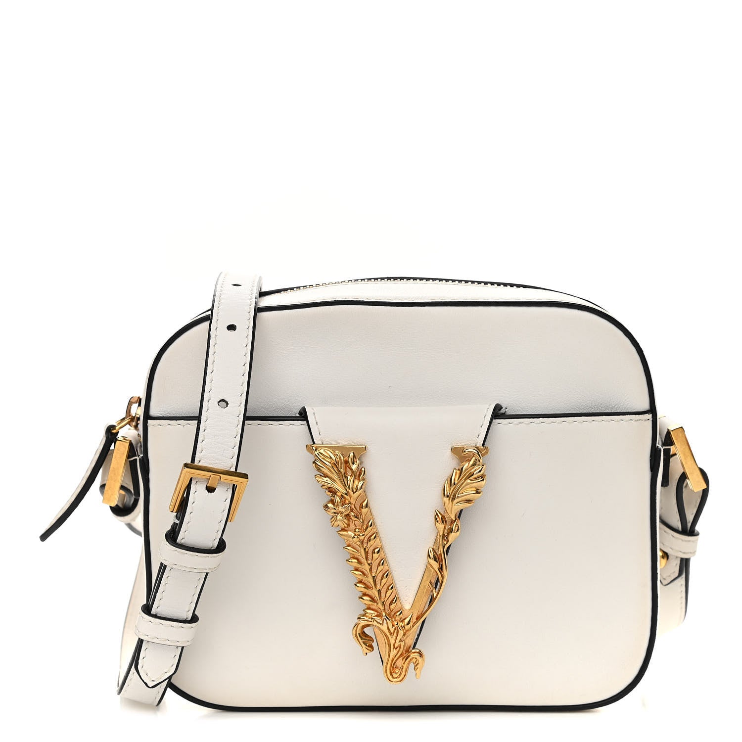 Versace Vitello Virtus Camera Bag White 1 of 16