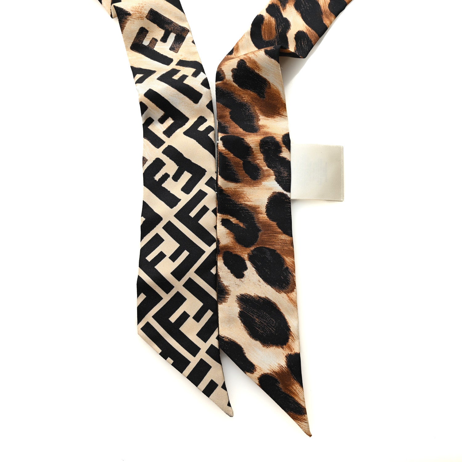 Fendi Silk FF Leopard Wrappy Scarf Beige 1845338 – FASHIONPHILE