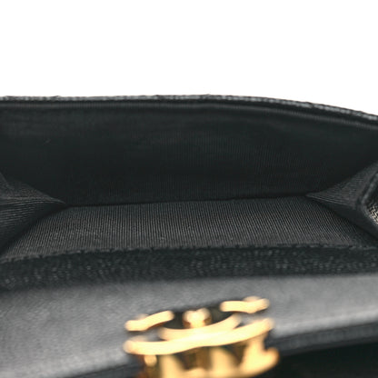Chanel Caviar Quilted Pocket Twins Clutch With Chain Black 6 of 12