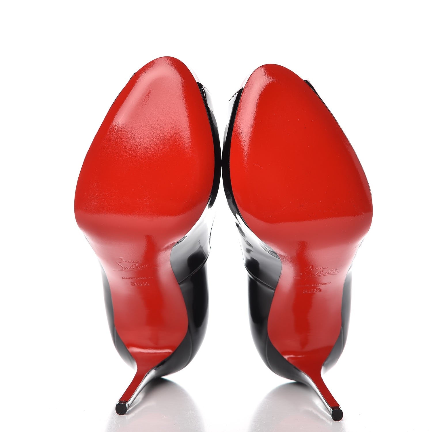 Christian Louboutin Patent New Very Prive 120 Pumps 36.5 Black Red 5 of 8