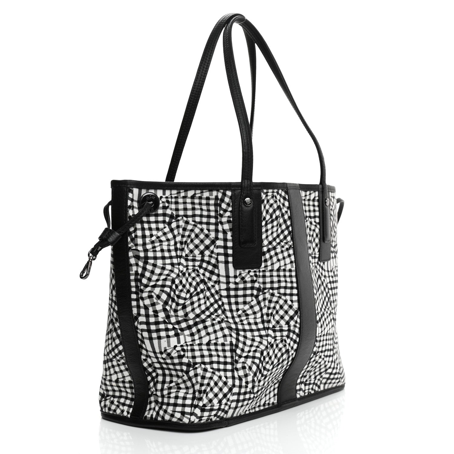 MCM Visetos Medium Reversible Shopper Tote Black 5 of 14
