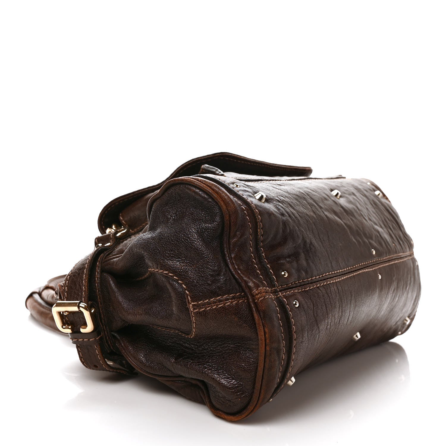 Chloe Calfskin Medium Paddington Capsule Satchel Brown 4 of 10