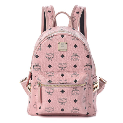MCM Visetos Side Stud Mini Stark Backpack Pink 1 of 10