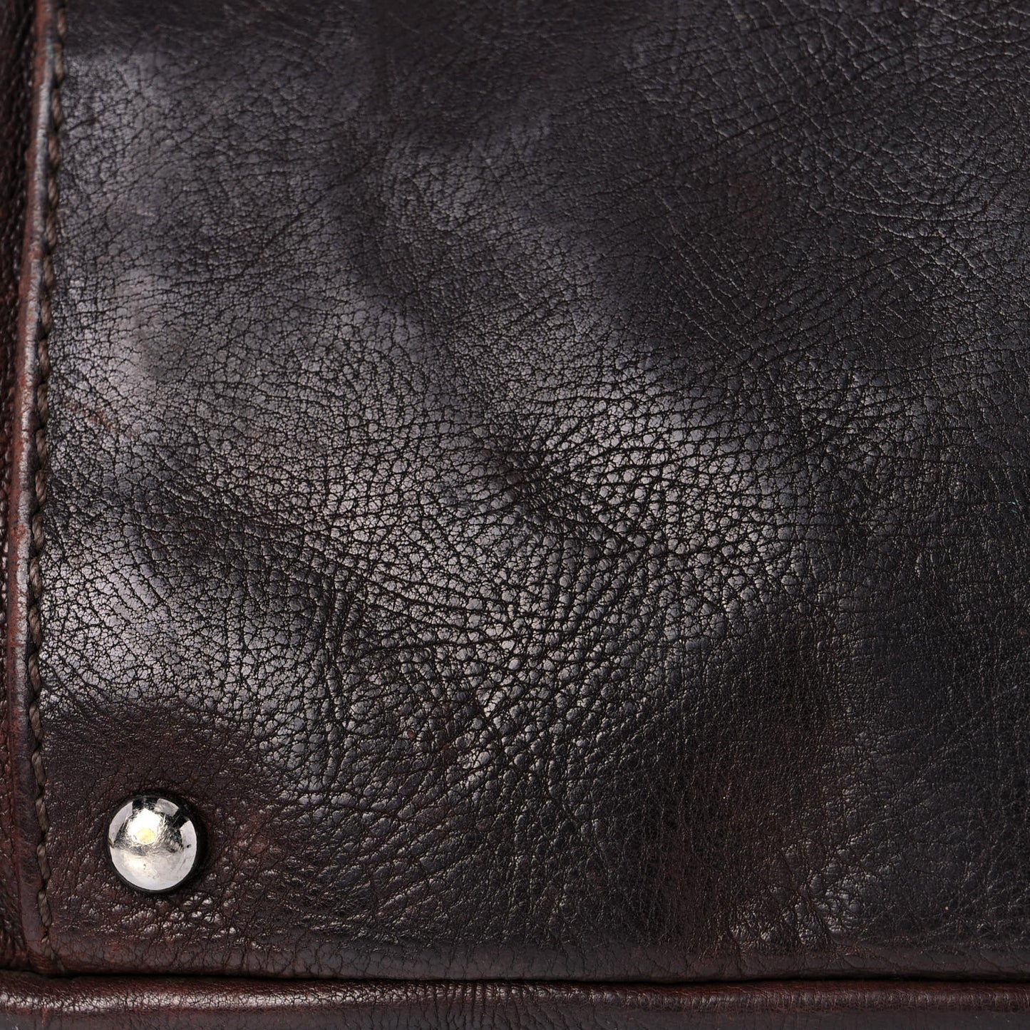 Calfskin Diamond Stitch Accordion Flap Brown