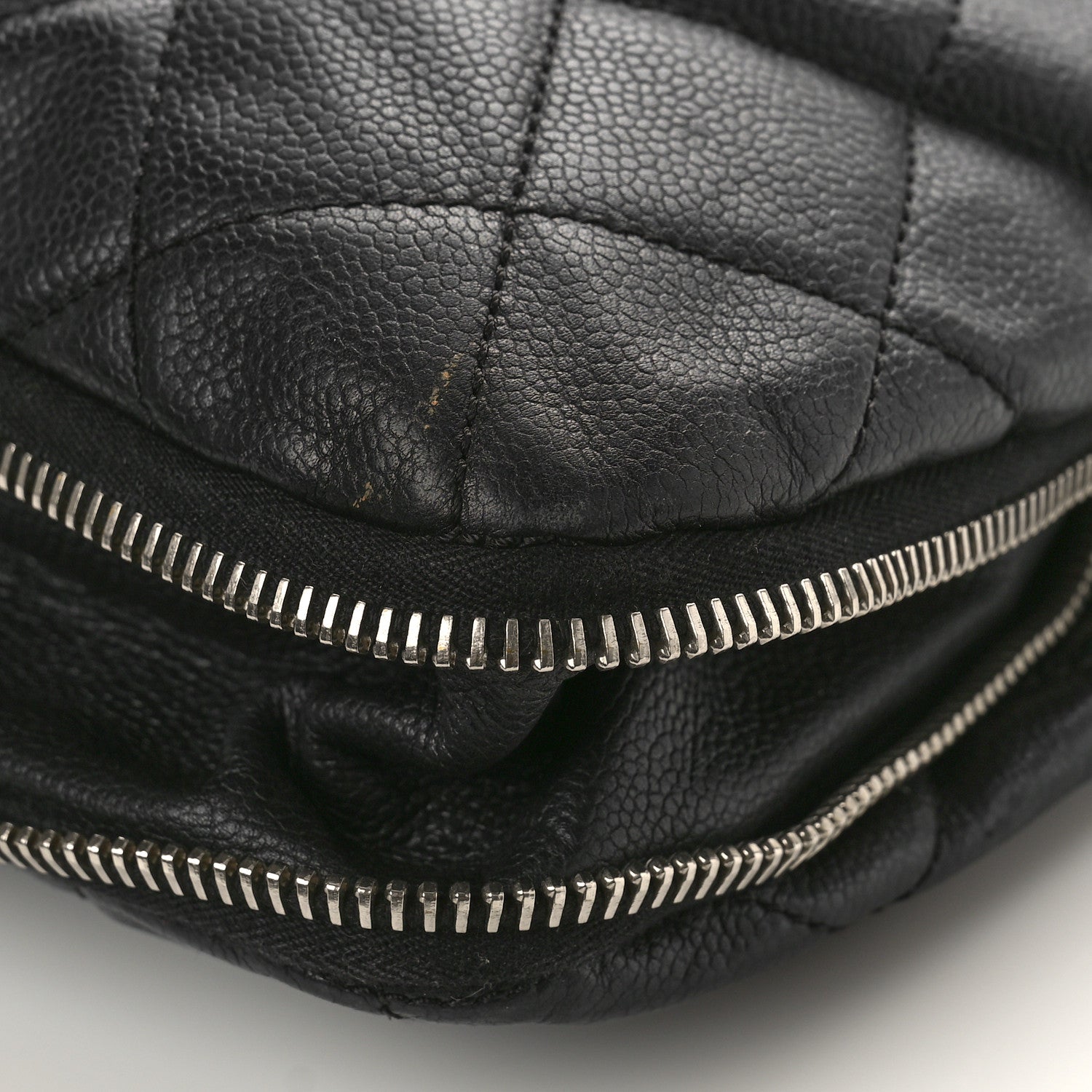Chanel Caviar Quilted Expandable Zip Shoulder Bag Black 9 of 12