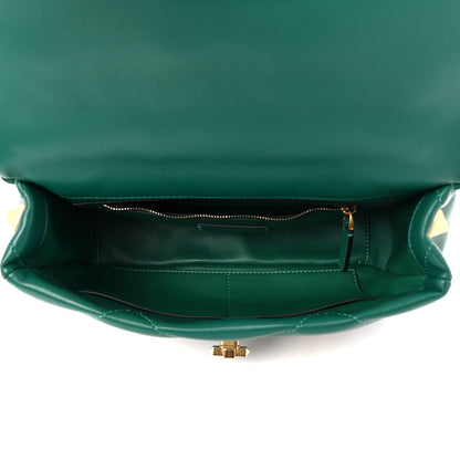 Valentino Garavani Nappa Large Roman Stud Shoulder Bag Jungle 5 of 9