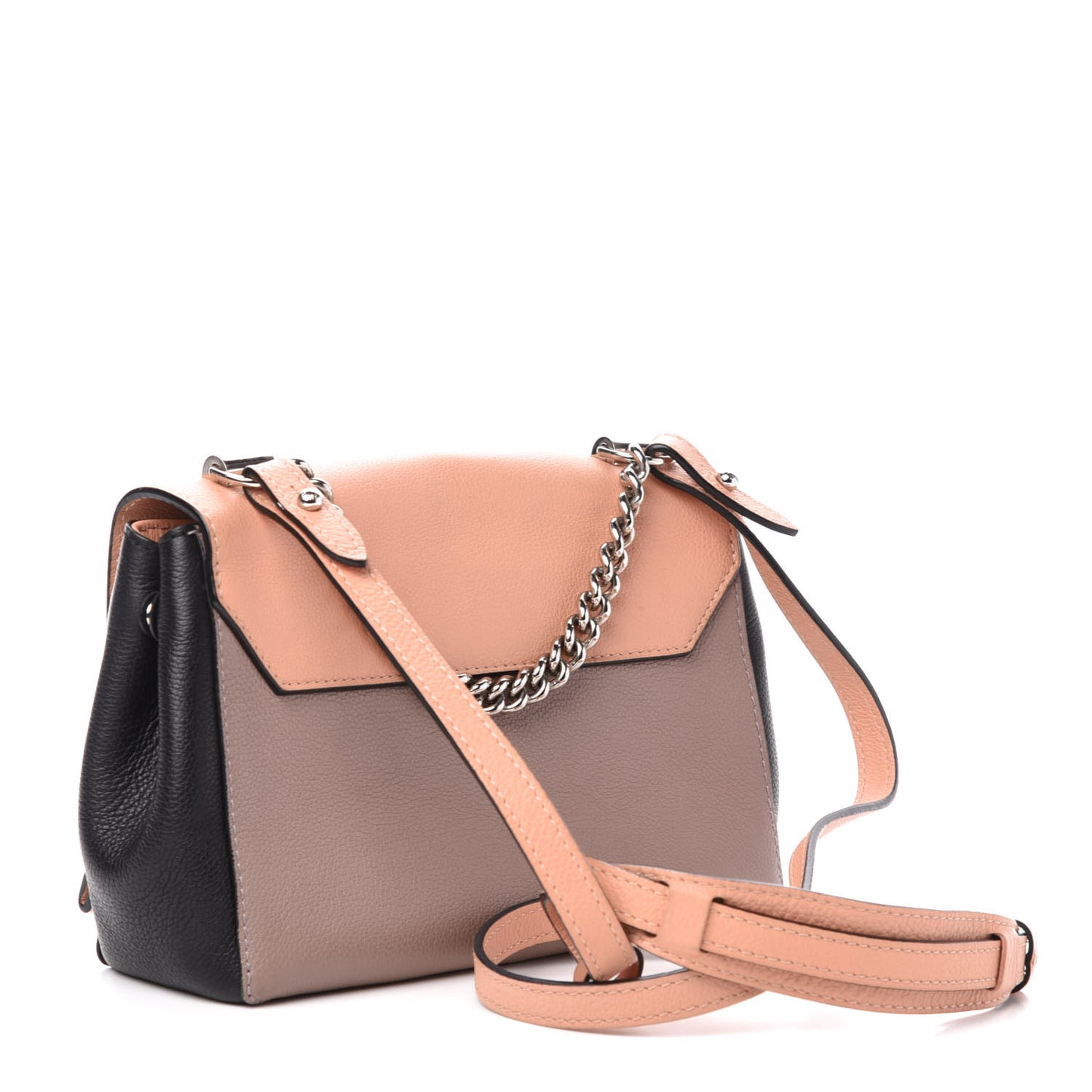 Calfskin Lockme II Chain Bag BB Venus Pink Black Magnolia