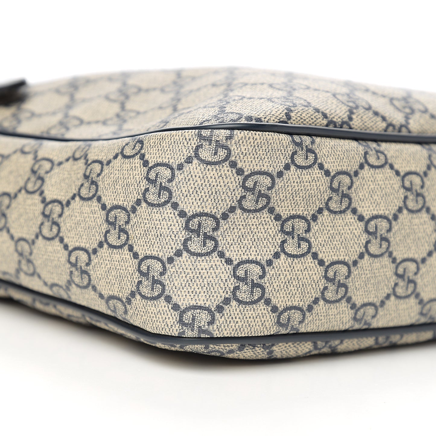 GG Plus Monogram Selleria Calfskin Medium Messenger Bag Beige Blue