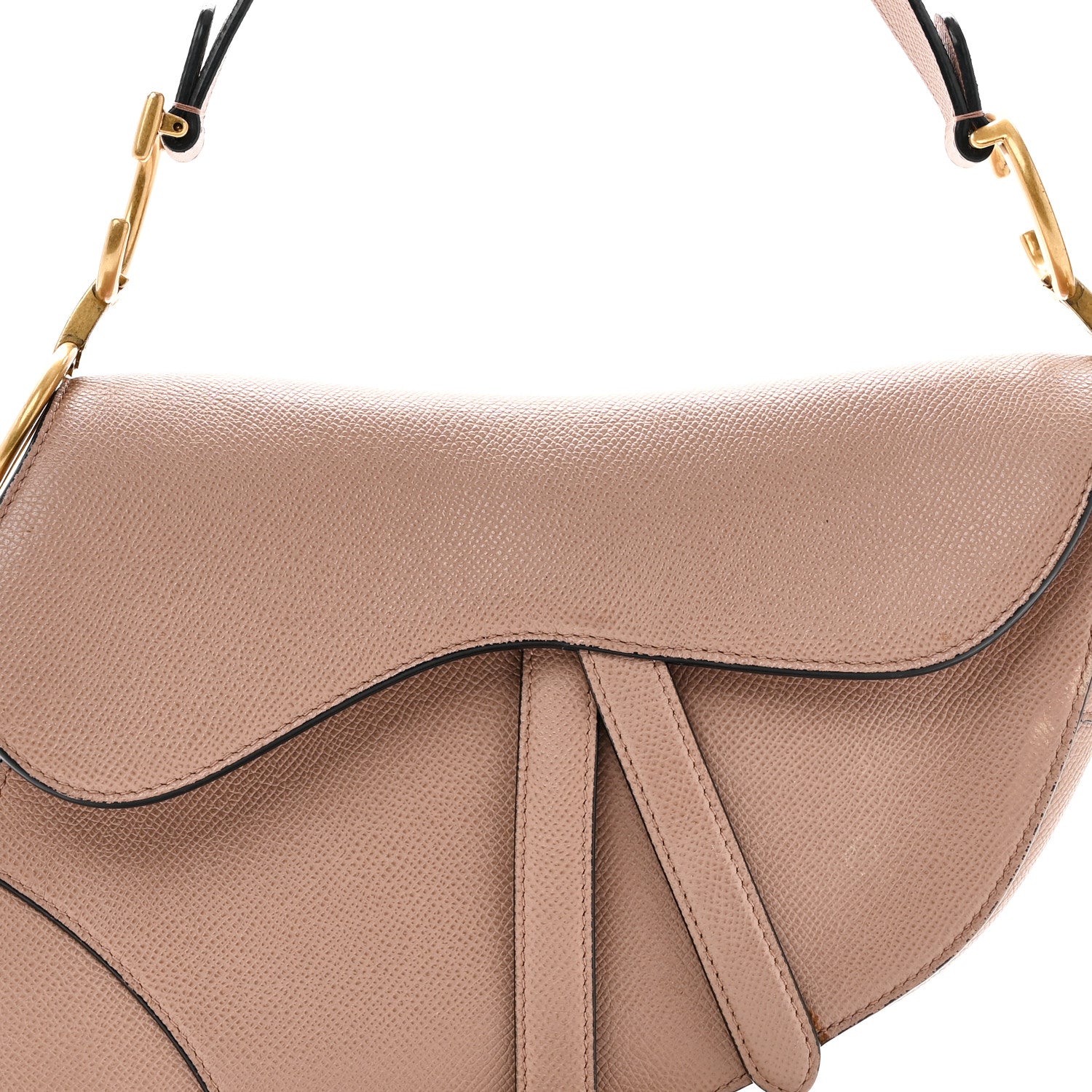Christian Dior Grained Calfskin Saddle Bag Blush 8 of 11