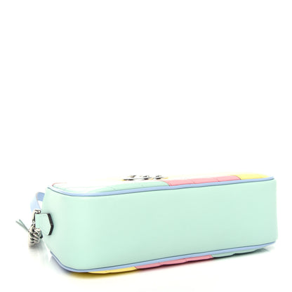Gucci Calfskin Matelasse Diagonal Small GG Marmont Chain Shoulder Bag Multicolor Pastel 4 of 10