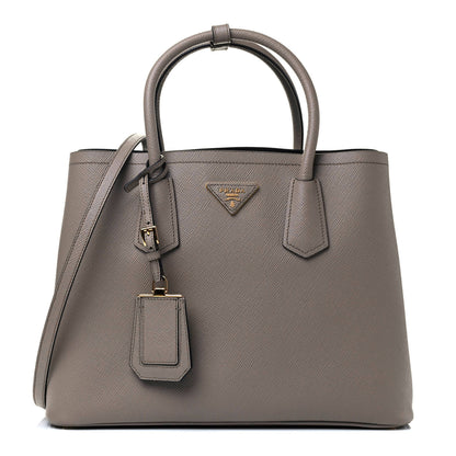 Prada Saffiano Cuir Medium Double Bag Argilla 1 of 4