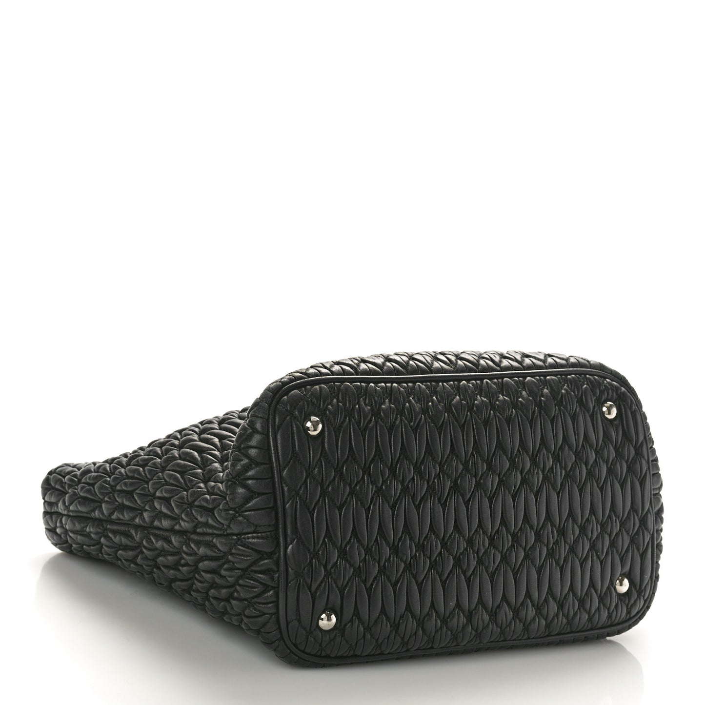 Nappa Matelasse Swarovski Crystal Tote Black