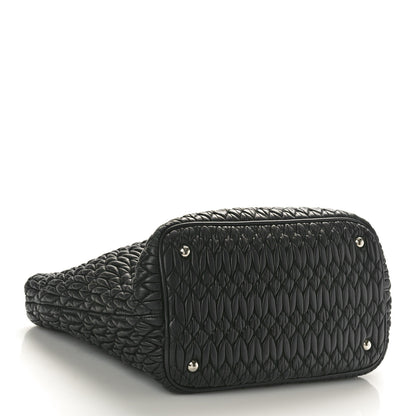 Miu Miu Nappa Matelasse Swarovski Crystal Tote Black 4 of 12
