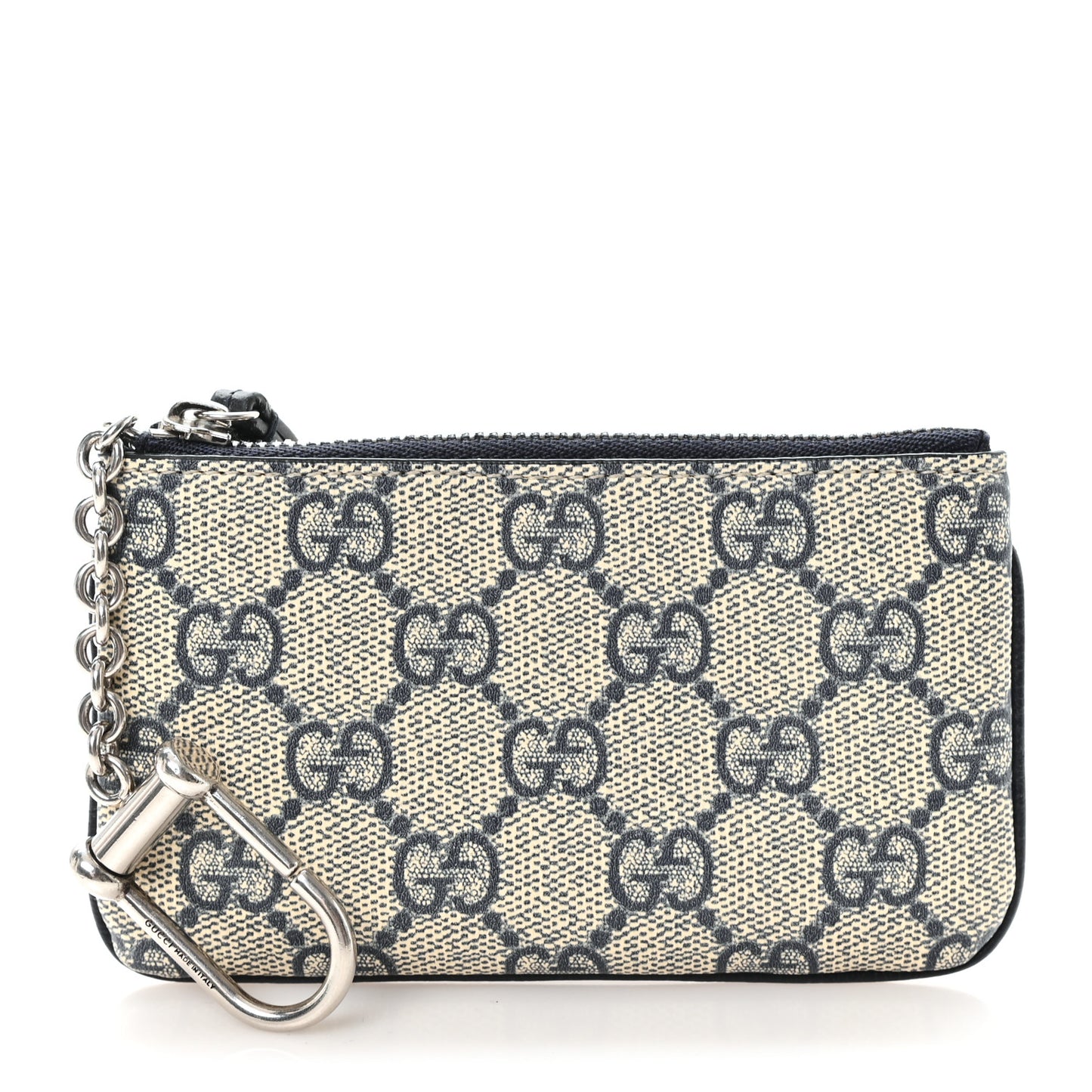 GG Supreme Monogram Key Case Beige Blue