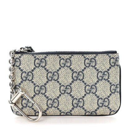 Gucci GG Supreme Monogram Key Case Beige Blue 1 of 7