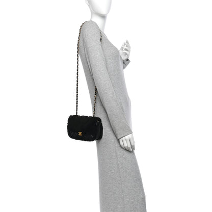 Chanel Shearling Lambskin Quilted Mini Furry Coco Flap Black 2 of 10