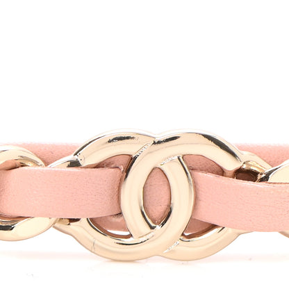 Chanel Metal Lambskin CC Turnlock Chain Headband Gold Pink 4 of 5