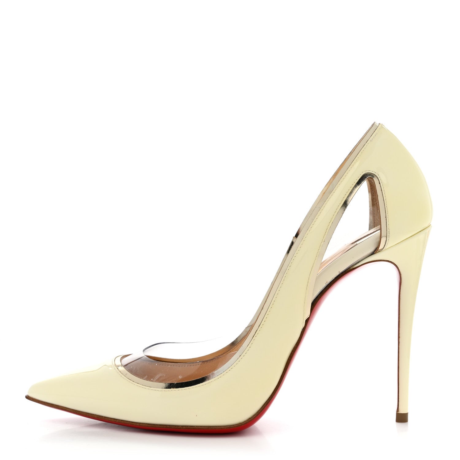 Christian Louboutin Patent PVC Specchio Cosmo 554 100 Pumps 37.5 Snow 1 of 10