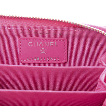 Chanel Caviar Quilted Zip Coin Purse Pink 8 of 10
