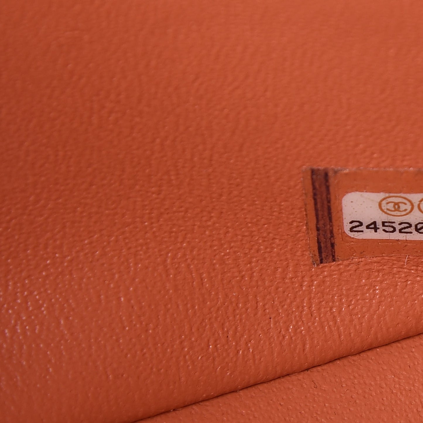 Lambskin Quilted Mini Rectangular Flap Orange