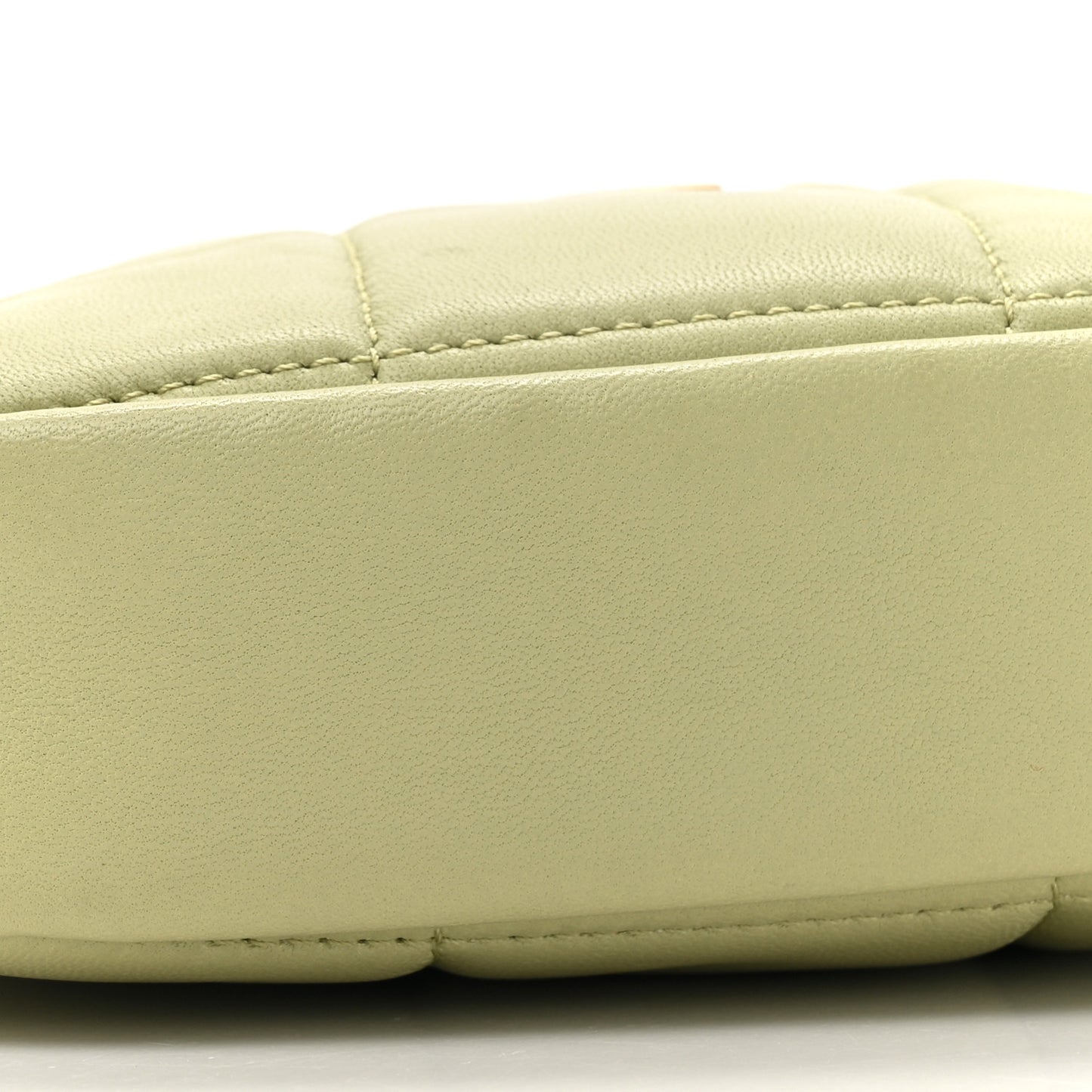 Lambskin Quilted Diamond Clutch With Chain Light Green