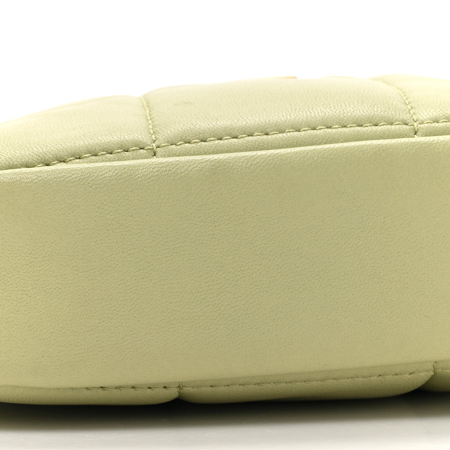 Chanel Lambskin Quilted Diamond Clutch With Chain Light Green 9 of 11