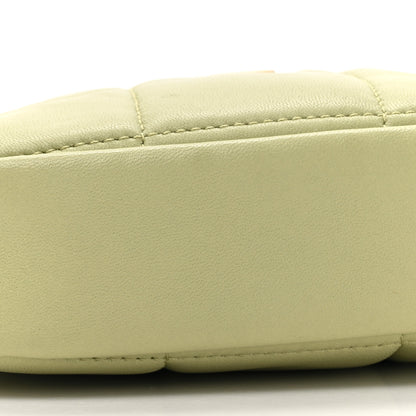 Chanel Lambskin Quilted Diamond Clutch With Chain Light Green 9 of 11
