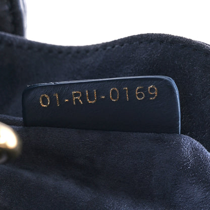 Christian Dior Satin Swarovski Crystal Cannage Small Lady Dior Grey 7 of 13