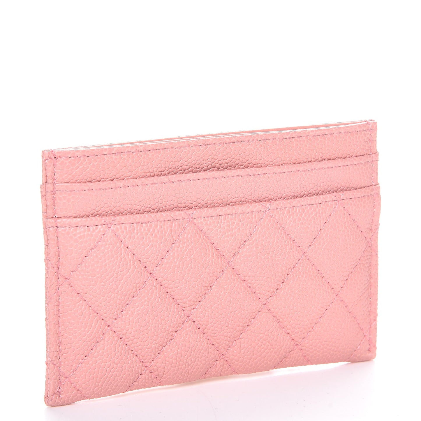 Caviar Quilted Boy Card Holder Light Pink