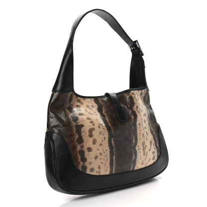 Gucci Lizard Jackie O Hobo Brown 3 of 12