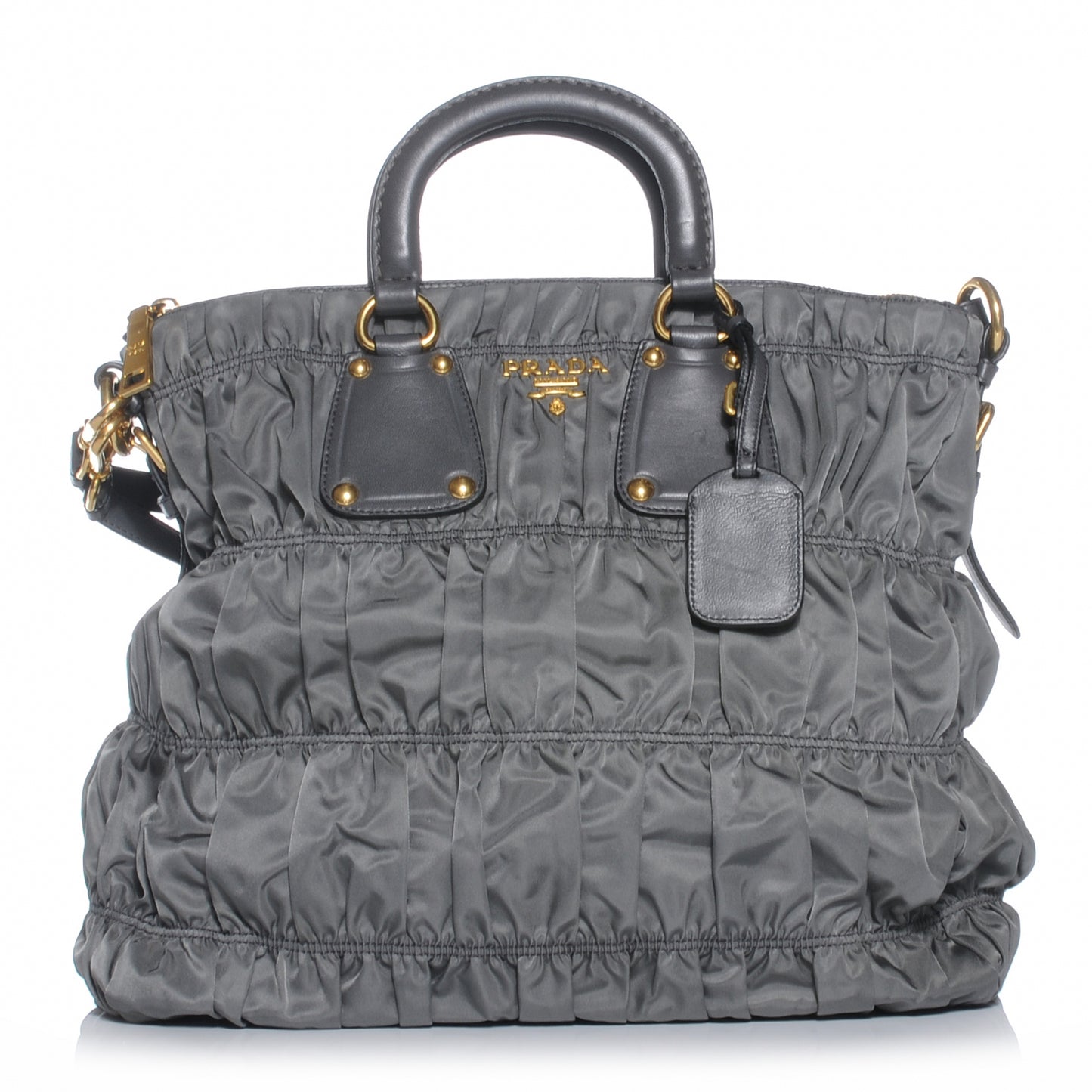 Tessuto Nylon Gaufre Tote Ardesia