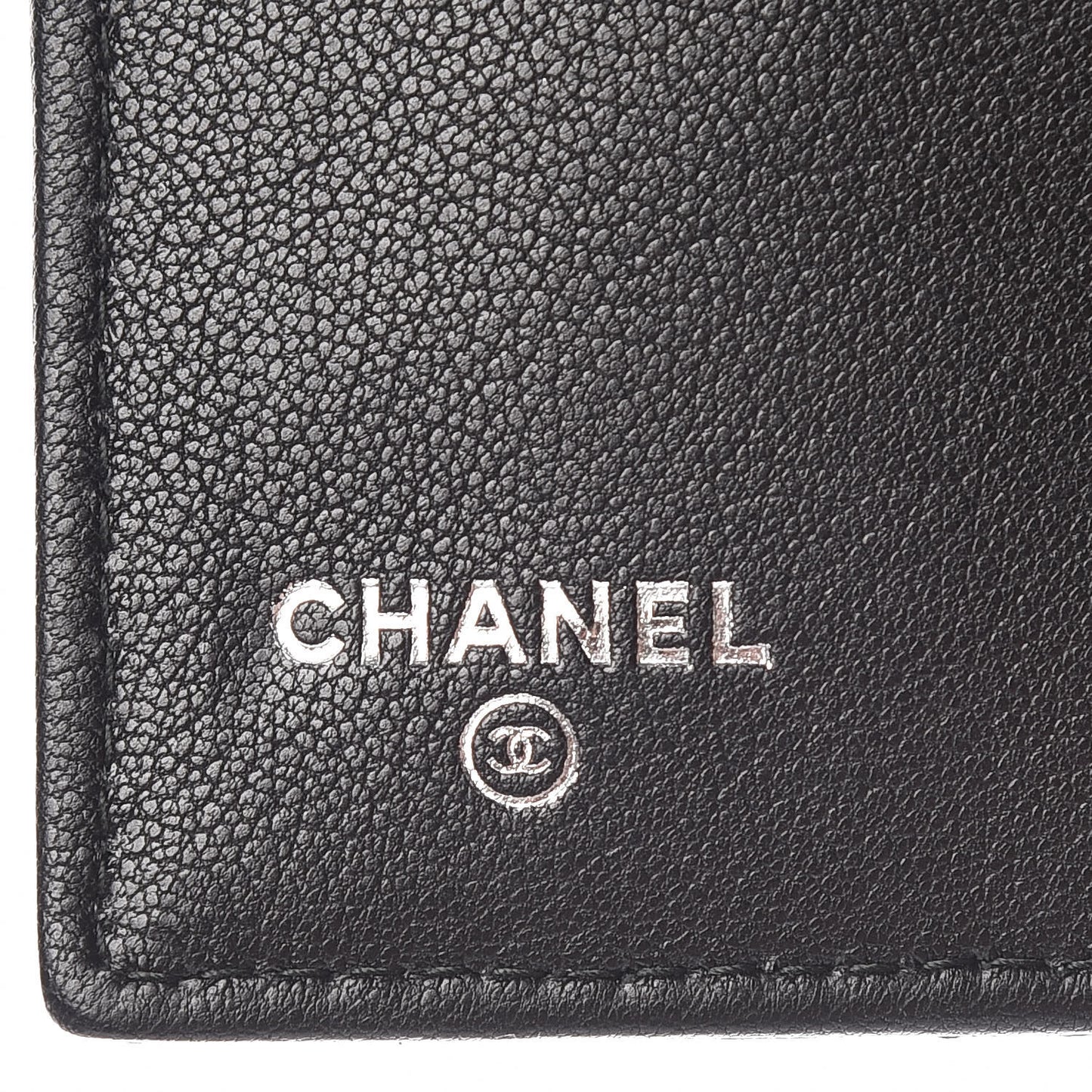 Lambskin Quilted CC Box Flap Wallet Black