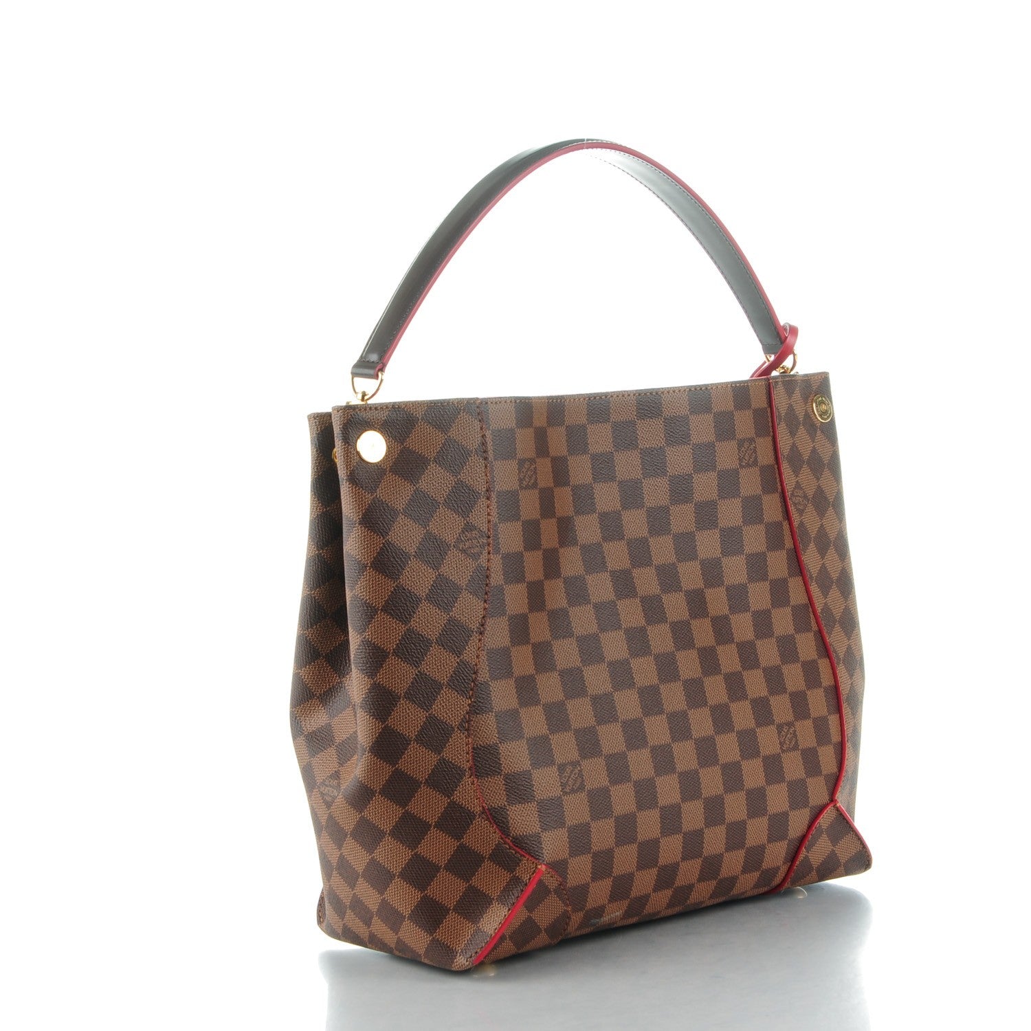 Louis Vuitton Damier Ebene Caissa Hobo Cherry 3 of 7