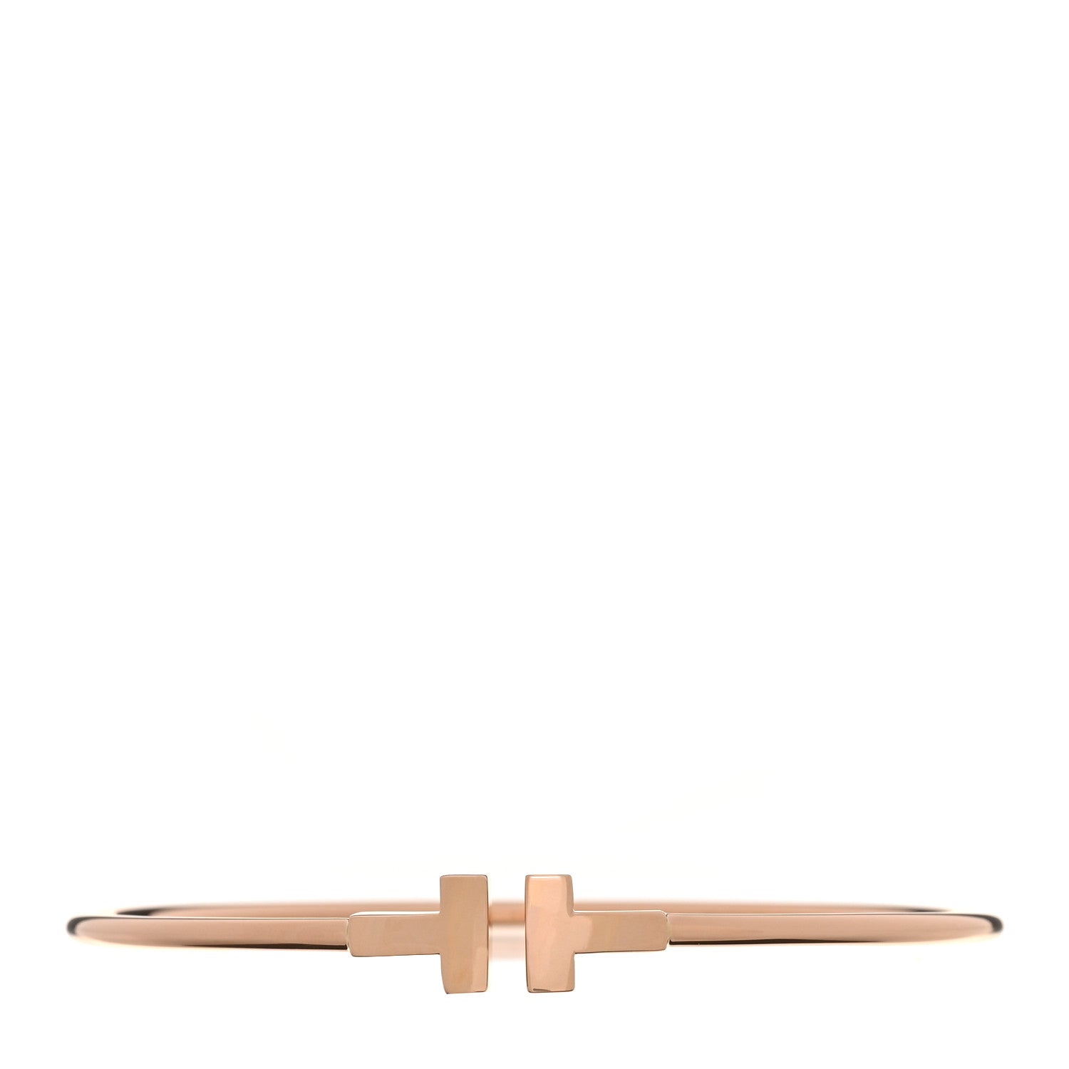Tiffany 18K Rose Gold T Wire Bracelet 1 of 4