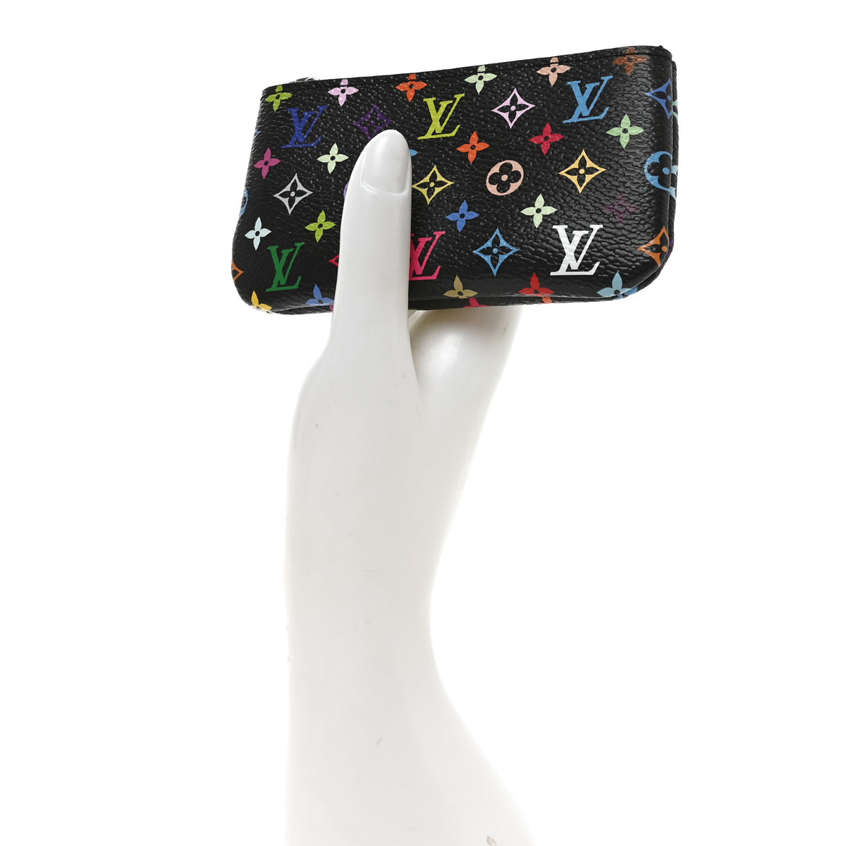 Louis Vuitton LV X TM Monogram Multicolor Key Pouch Black 2 of 7