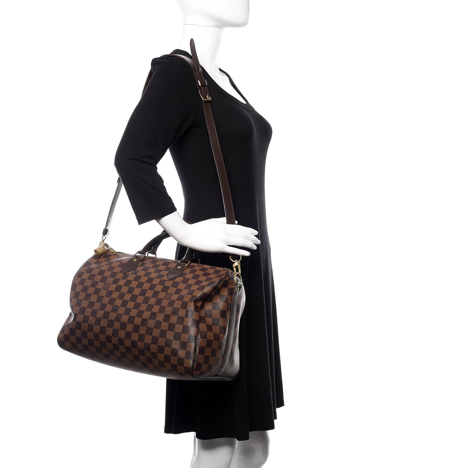 Louis Vuitton Damier Ebene Speedy Bandouliere 35 2 of 10