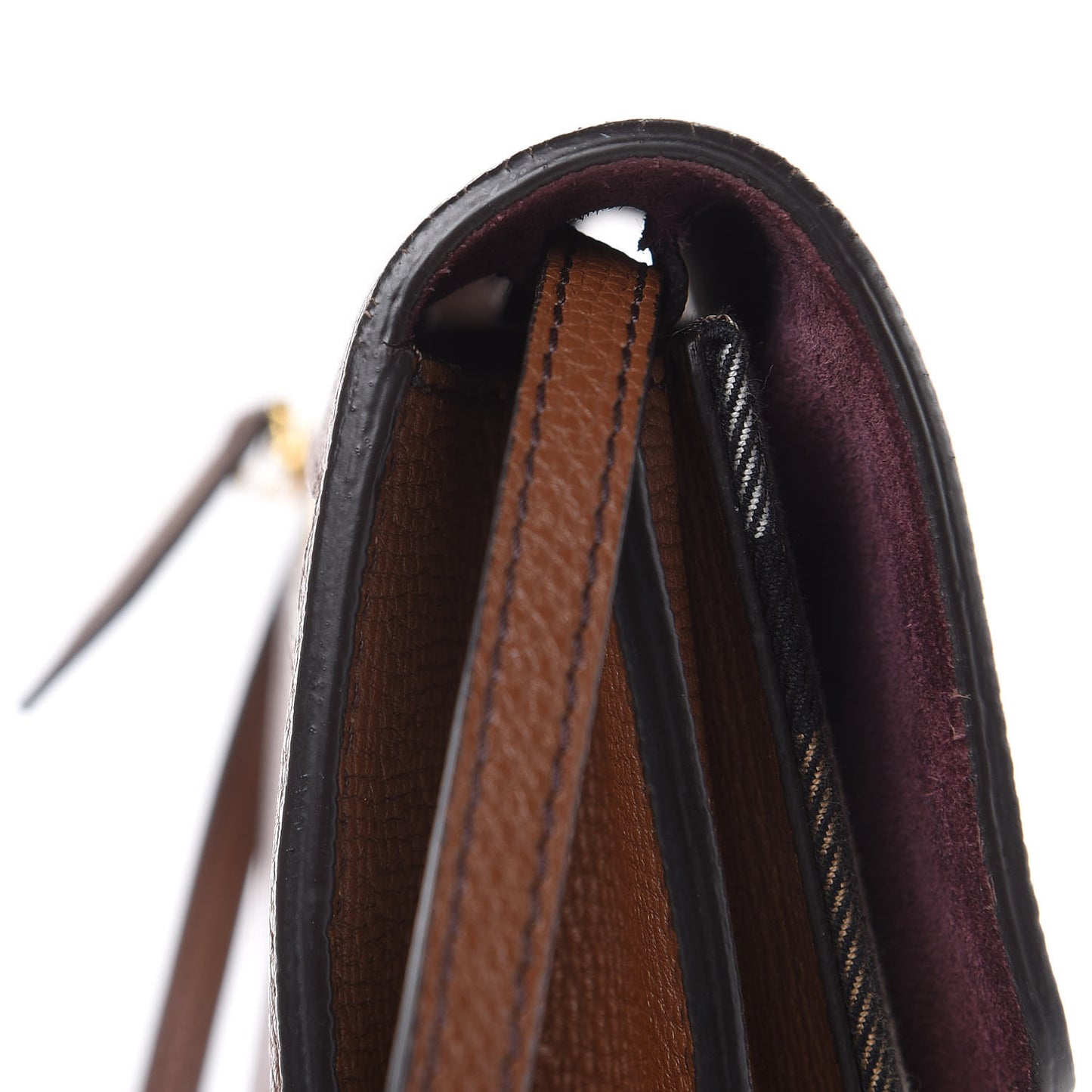 Derby Calfskin House Check Small Macken Crossbody Bag Tan