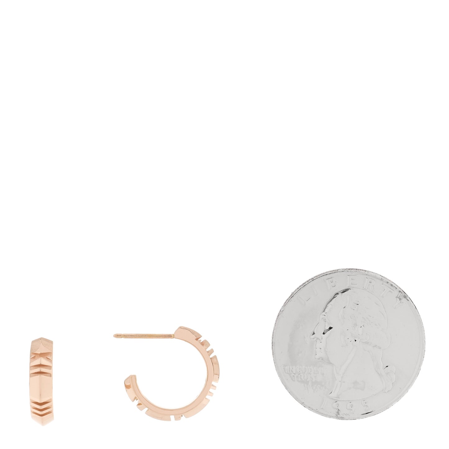 18K Rose Gold Small Atlas X Hoop Earrings