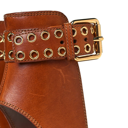 Louis Vuitton Calfskin Monogram Passenger Sandals 37 Cognac 9 of 9