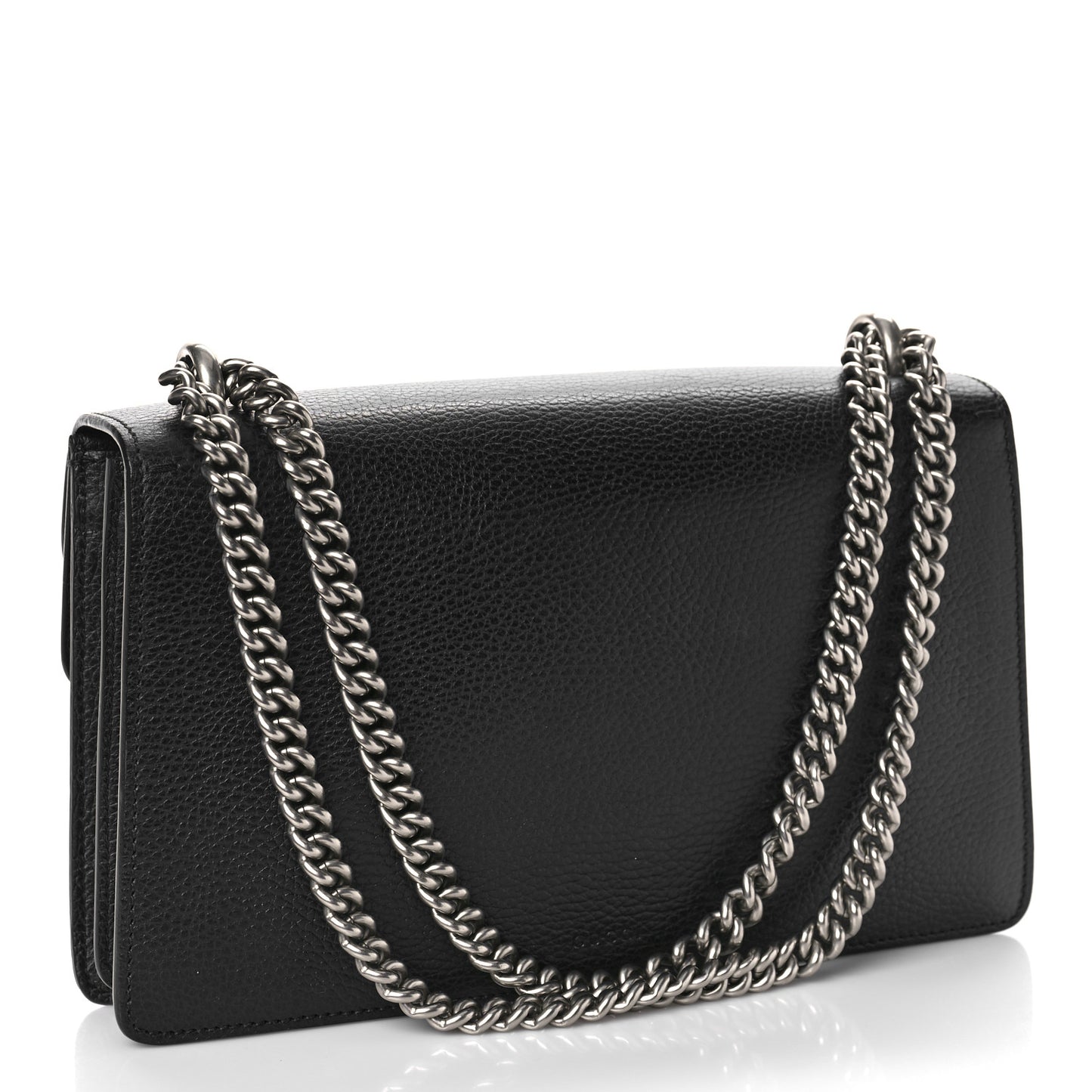 Pebbled Calfskin Small Dionysus Shoulder Bag Black