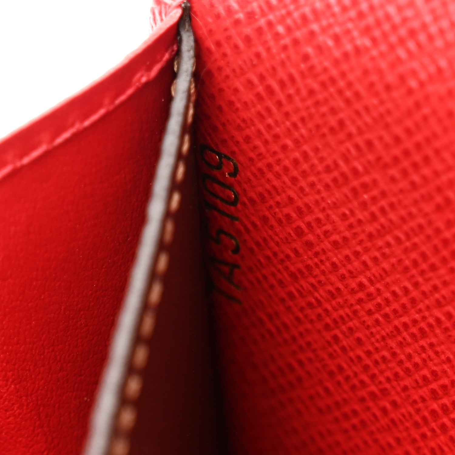 Louis Vuitton Damier Ebene Emilie Wallet Red 7 of 8