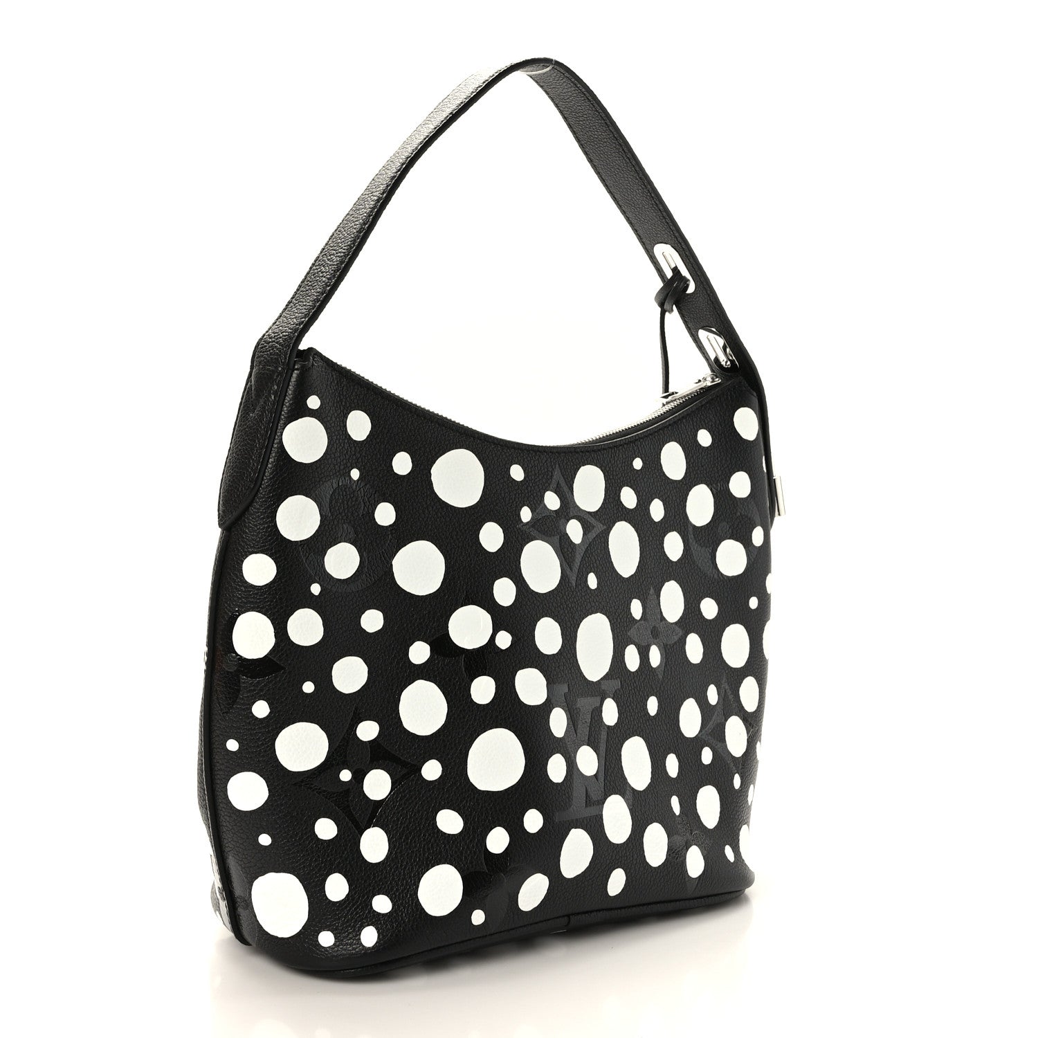 Louis Vuitton LV X YK Empreinte Marshmallow Hobo PM Black White 3 of 9