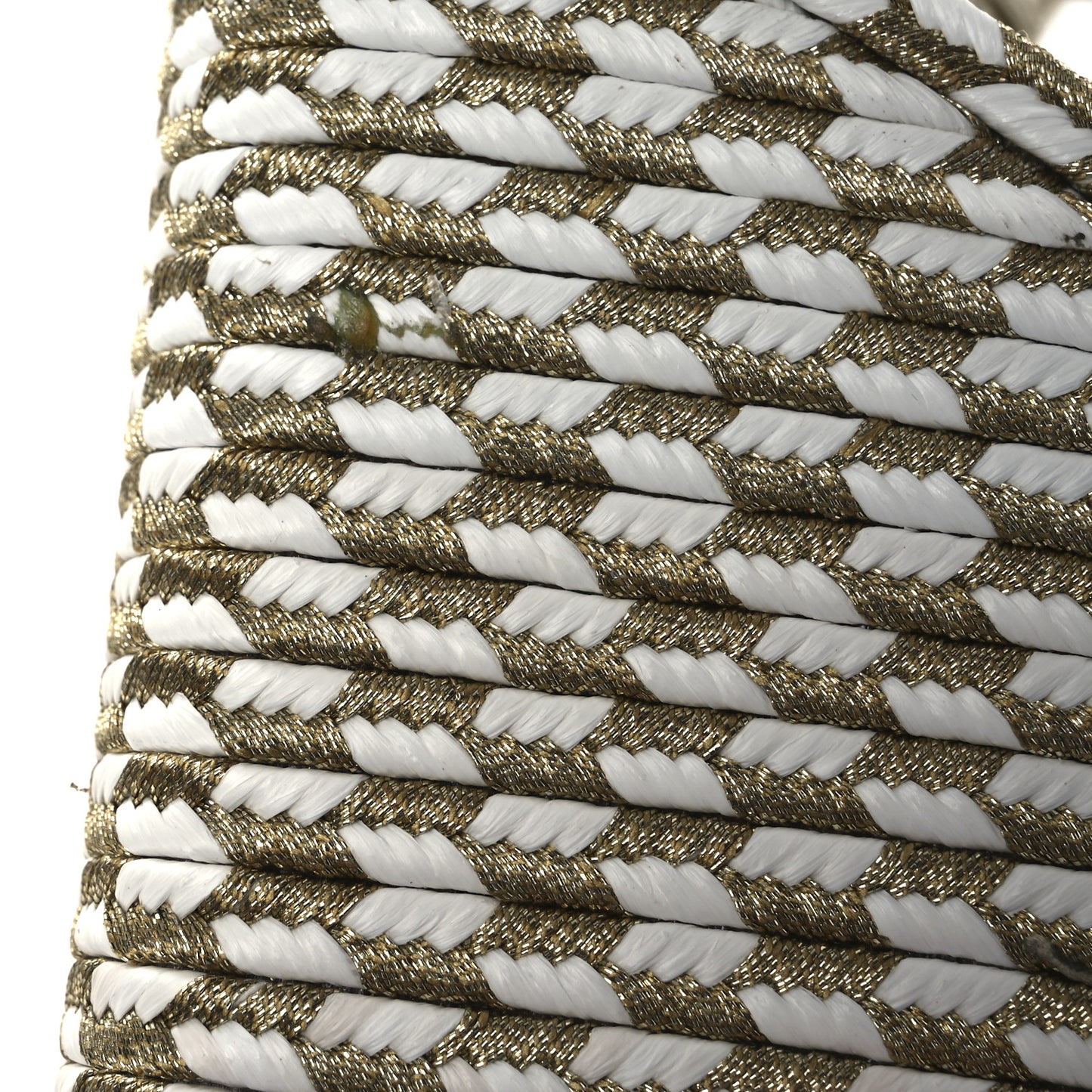 Metallic Laminated Nappa Espadrille 25/90mm Slide 40 White Platino