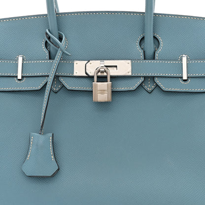 Hermes Epsom Birkin 30 Blue Jean 8 of 14