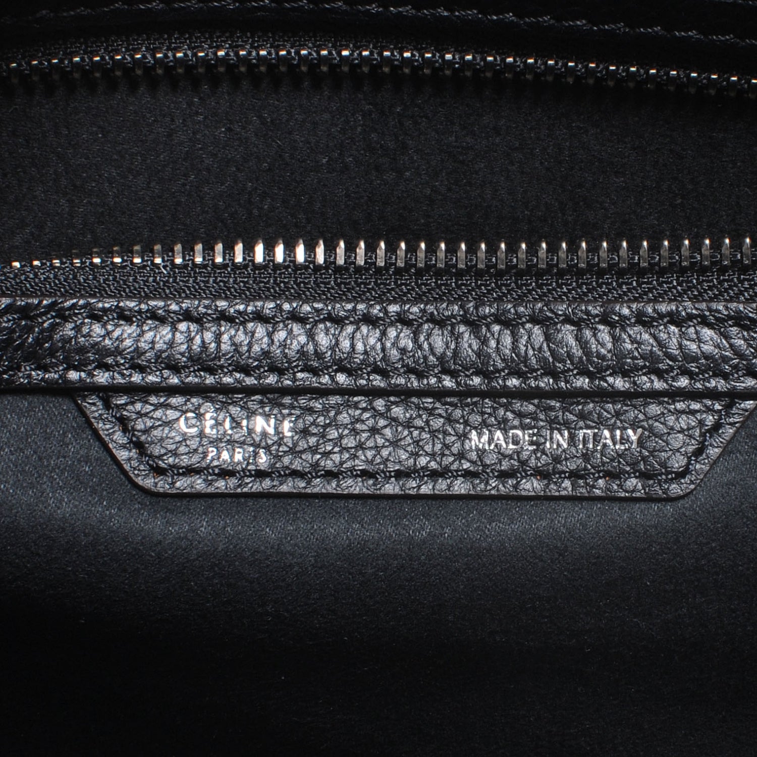 Celine Drummed Calfskin Mini Luggage Black 8 of 9