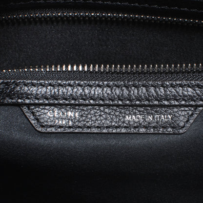 Celine Drummed Calfskin Mini Luggage Black 8 of 9