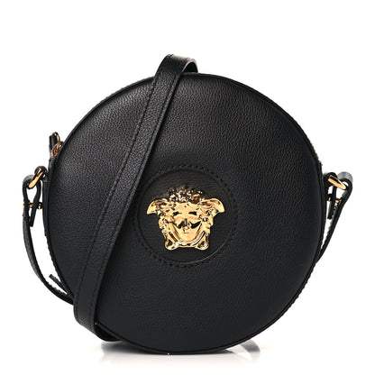 Versace Calfskin La Medusa Round Camera Bag Black 1 of 8