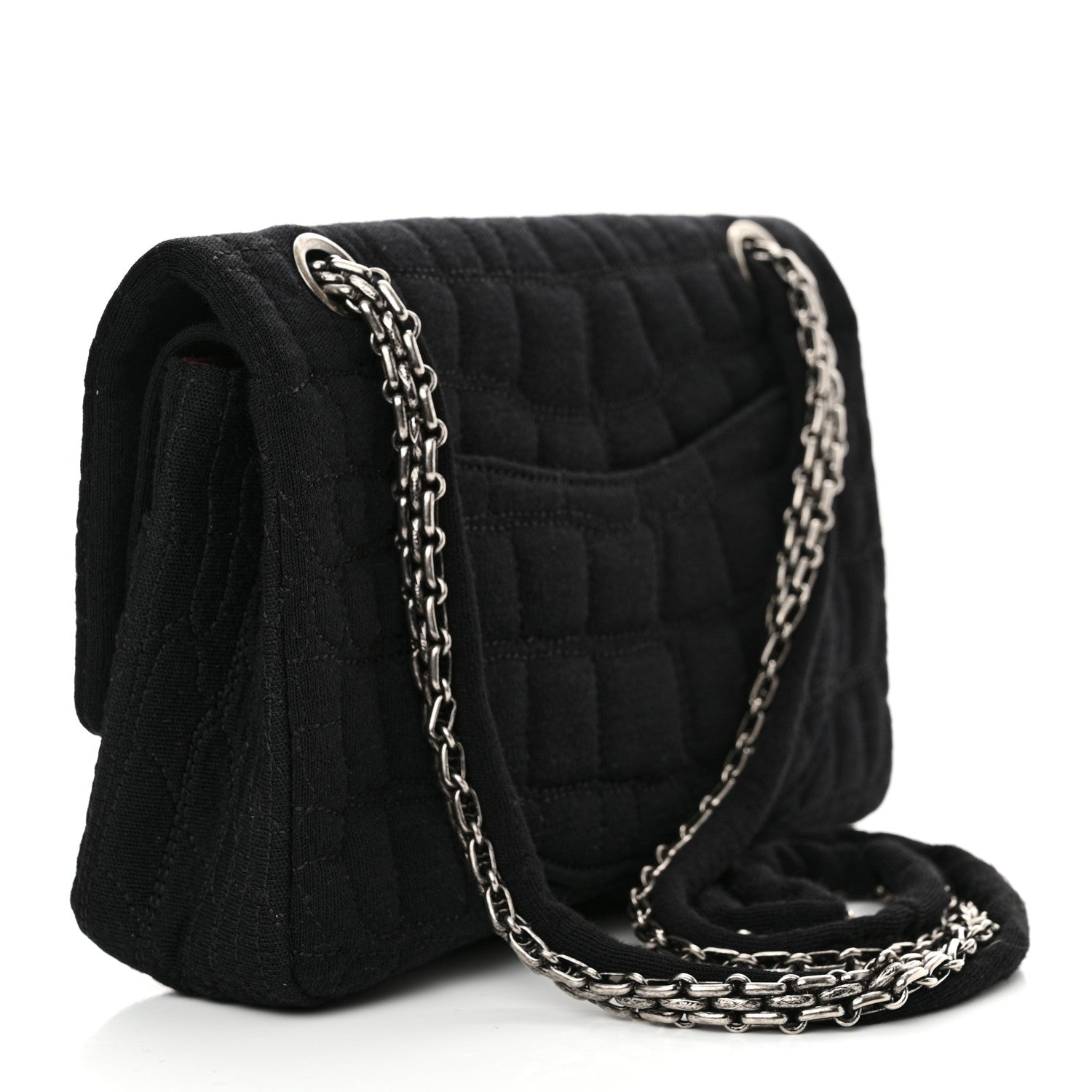 Chanel Jersey Coco's Croc 2.55 Reissue 225 Flap Black 2 of 10