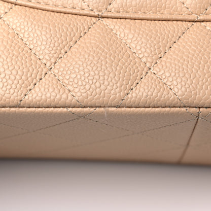 Chanel Caviar Quilted Jumbo Double Flap Beige Clair 12 of 13