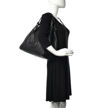 Gucci Pebbled Calfskin Medium Soho Shoulder Bag Black 2 of 10